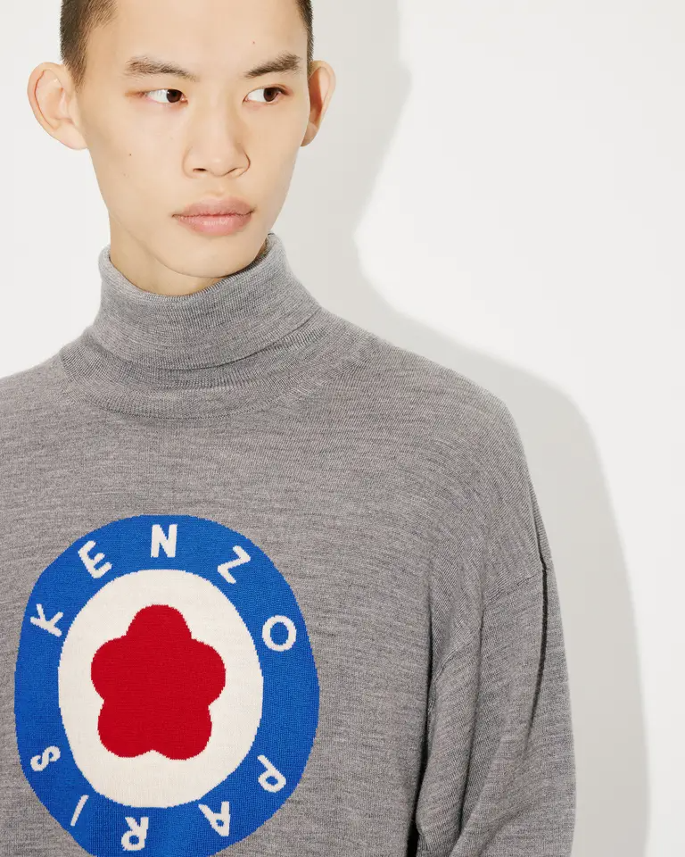 Maglia collo alto Target FD65PU4013BA 94 KENZO Pearl grey 