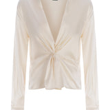 Blusa torchon in seta 100108ZR64 O62 PINKO Avorio 