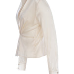 Blusa torchon in seta 100108ZR64 O62 PINKO Avorio 