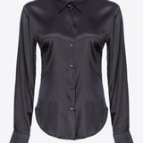 Camicia in satin di seta 100612ZR64 Z99 PINKO Black 