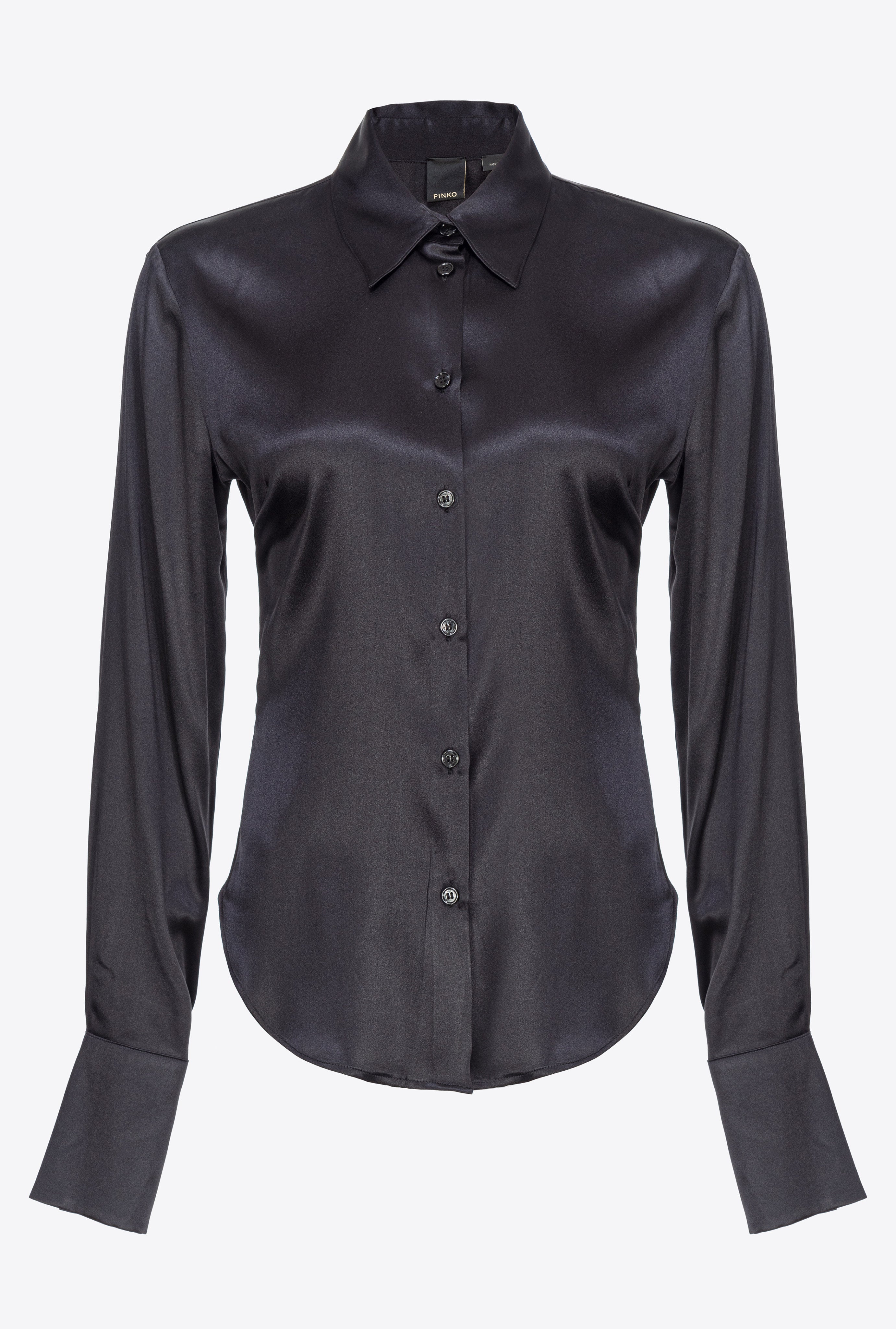 Camicia in satin di seta 100612ZR64 Z99 PINKO Black 