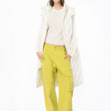 Pullover in lana con rouches 101991A189 Z12 PINKO Latte 
