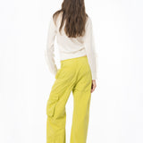 Pullover in lana con rouches 101991A189 Z12 PINKO Latte 