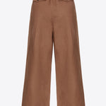 Pantaloni ampi cotone lavato 102191A1BB L71 PINKO Terra scura 