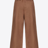 Pantaloni ampi cotone lavato 102191A1BB L71 PINKO Terra scura 