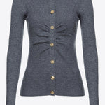 Cardigan aderente a costine 102340A15S I90 PINKO Dark grey 