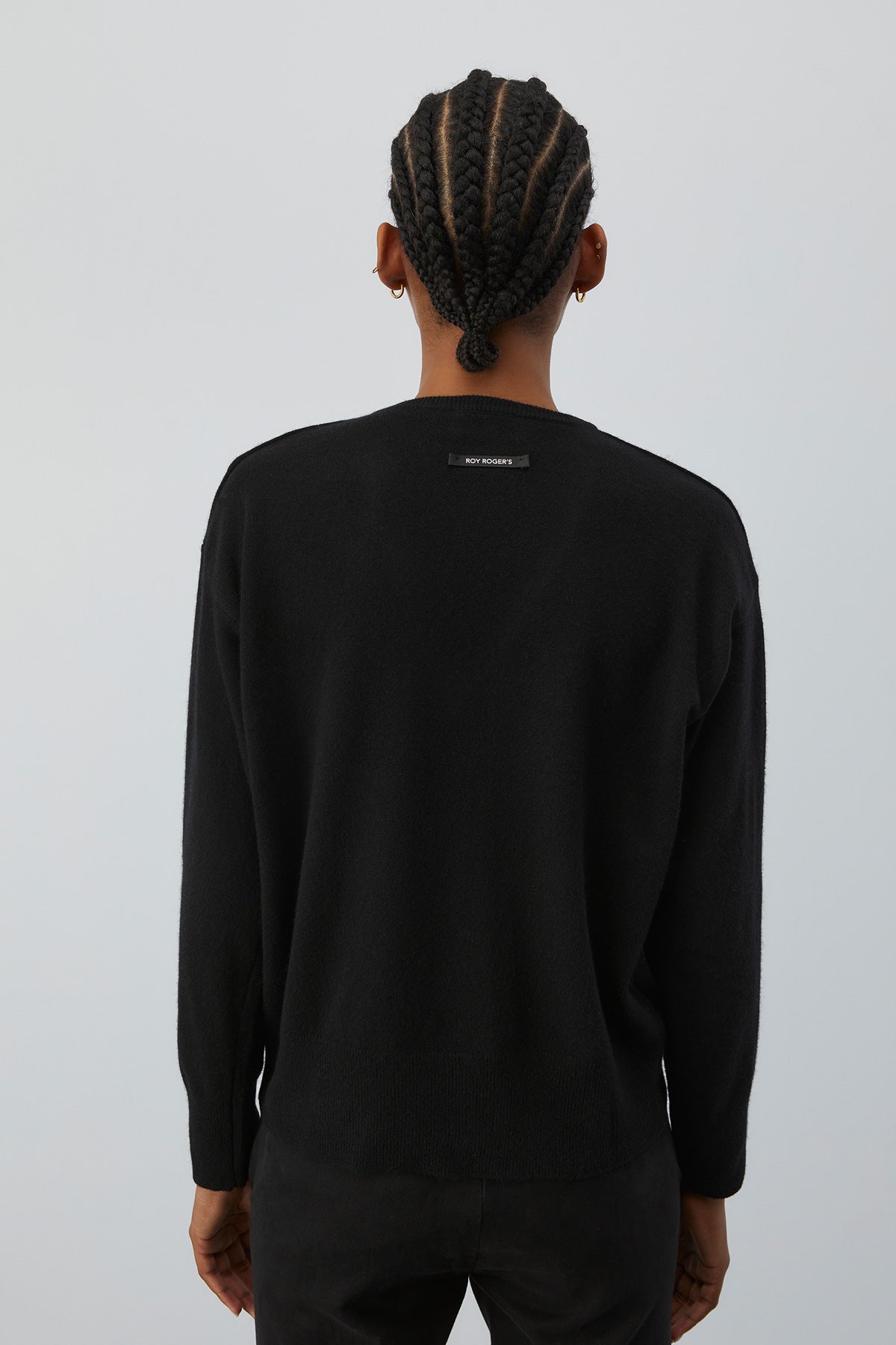 Maglia scollo a V RND561CC53 109 ROY ROGER'S Black 