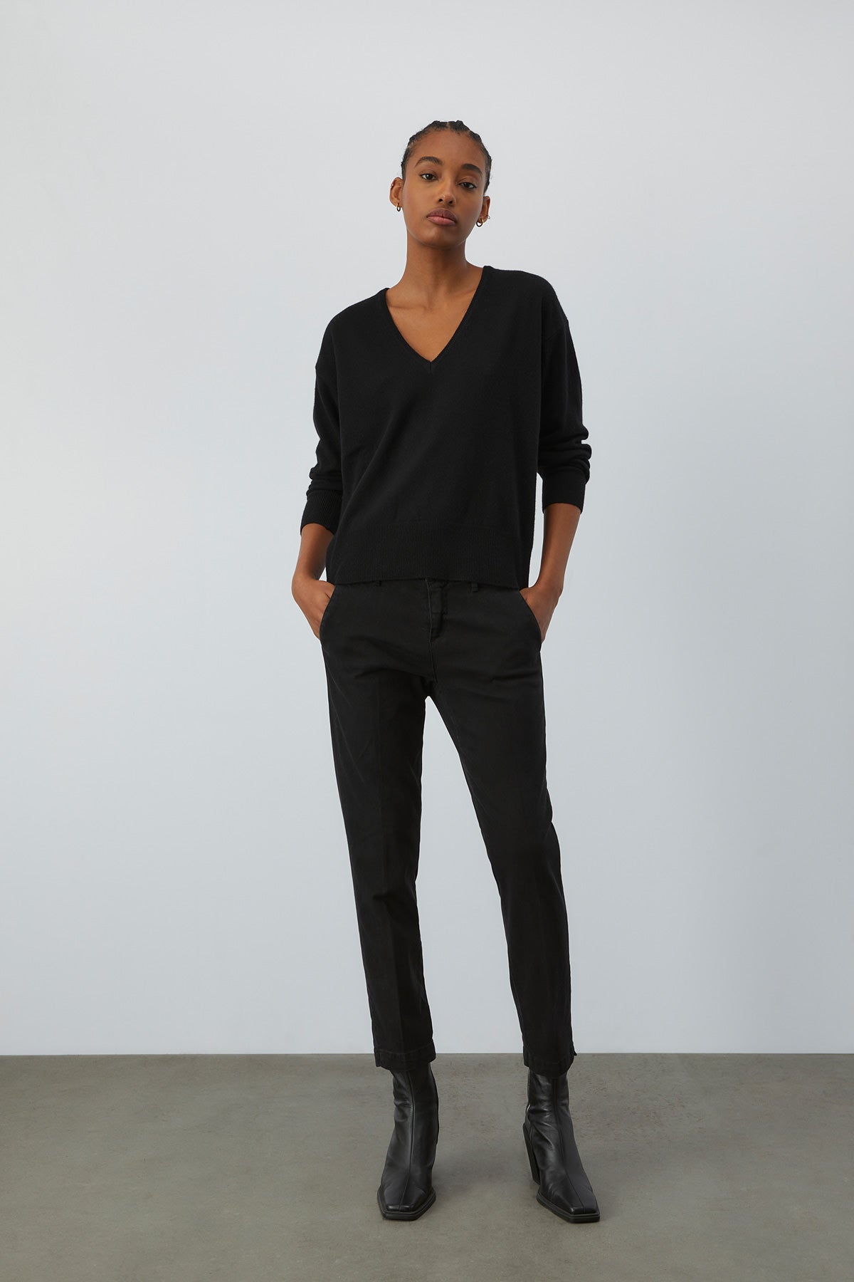 Maglia scollo a V RND561CC53 109 ROY ROGER'S Black 