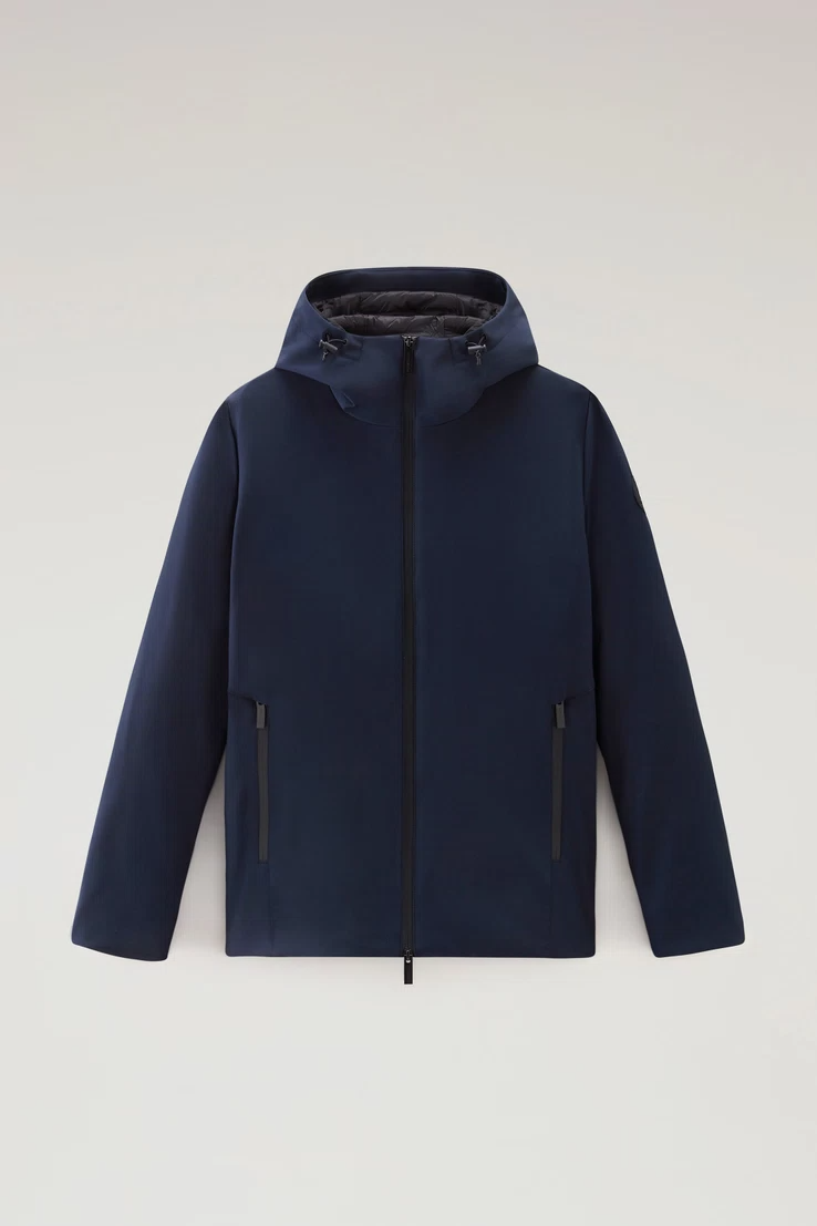 Giacca Pacific in Tech Softshell CFWOOU0791MRUT3496 3989 WOOLRICH Melton blue 
