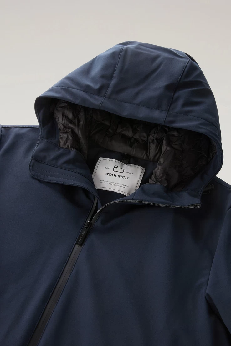 Giacca Pacific in Tech Softshell CFWOOU0791MRUT3496 3989 WOOLRICH Melton blue 