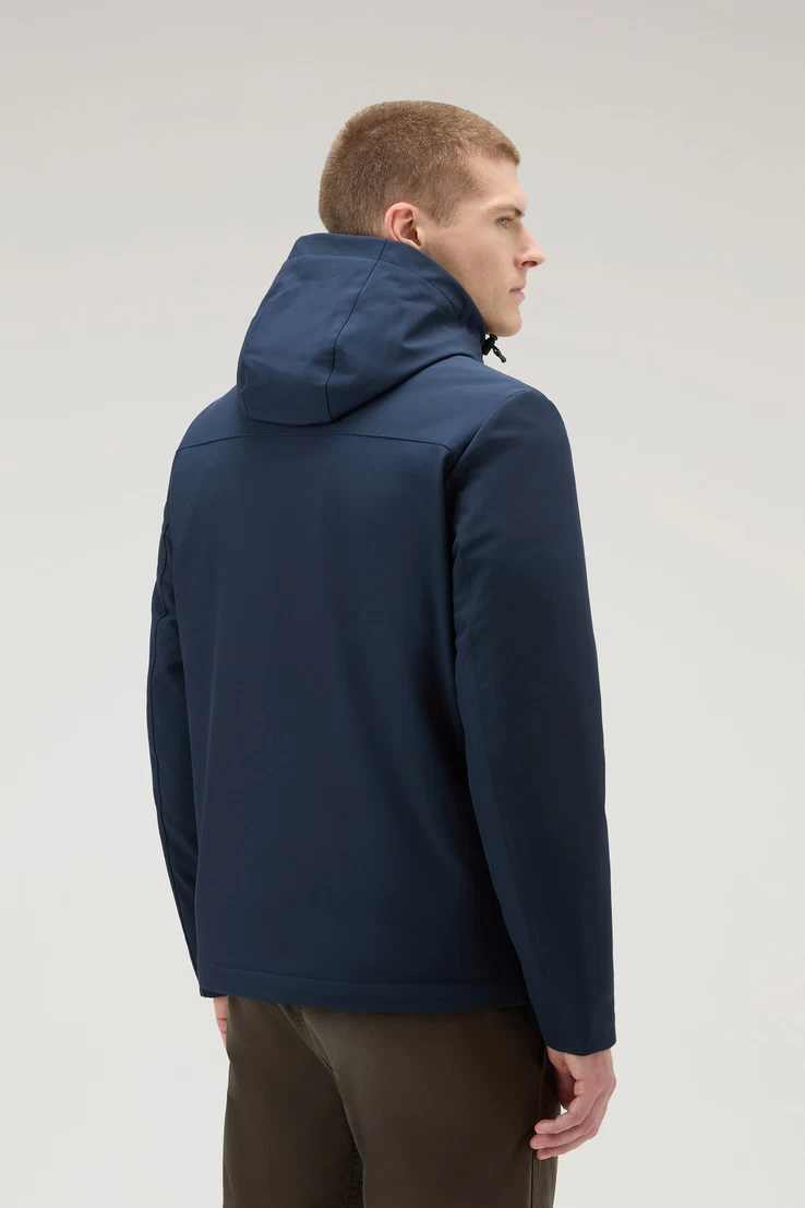 Giacca Pacific in Tech Softshell CFWOOU0791MRUT3496 3989 WOOLRICH Melton blue 