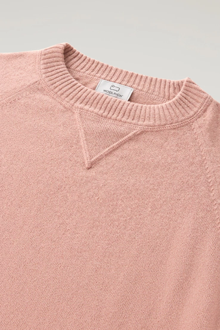 Maglia girocollo in misto lana e cashmere CFWWKN0253FRUF0603 4385 WOOLRICH Dry rose 
