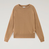 Maglia girocollo in misto lana e cashmere CFWWKN0253FRUF0603 7391 WOOLRICH Suede brown 