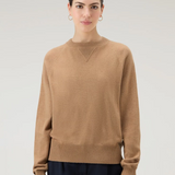 Maglia girocollo in misto lana e cashmere CFWWKN0253FRUF0603 7391 WOOLRICH Suede brown 