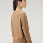 Maglia girocollo in misto lana e cashmere CFWWKN0253FRUF0603 7391 WOOLRICH Suede brown 