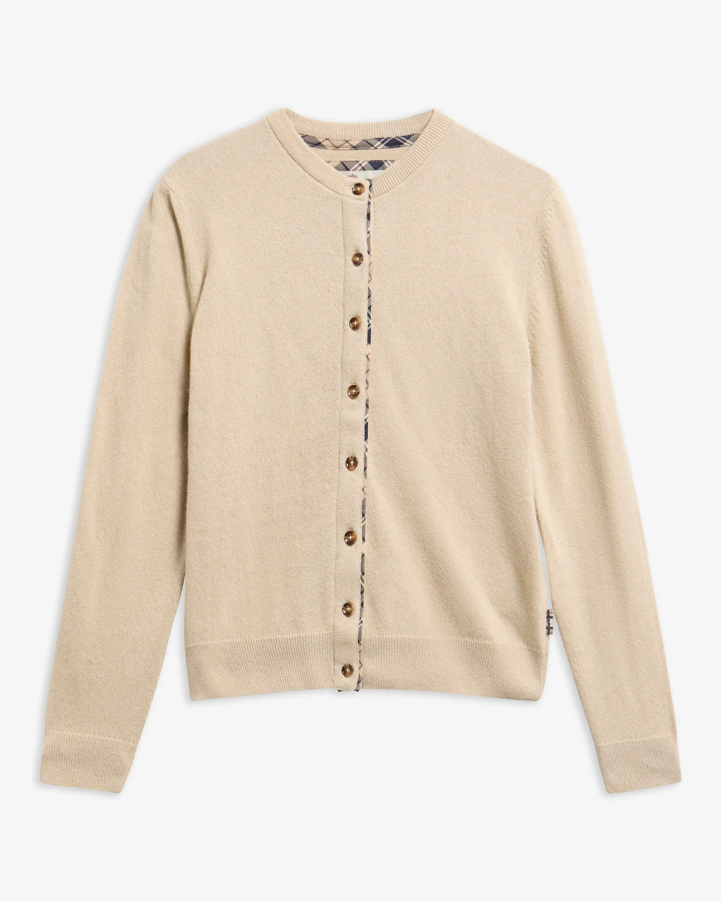 Cardigan in lana LKN1076 LKN BE54 BARBOUR Honey/birchwood tartan 