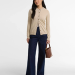 Cardigan in lana LKN1076 LKN BE54 BARBOUR Honey/birchwood tartan 