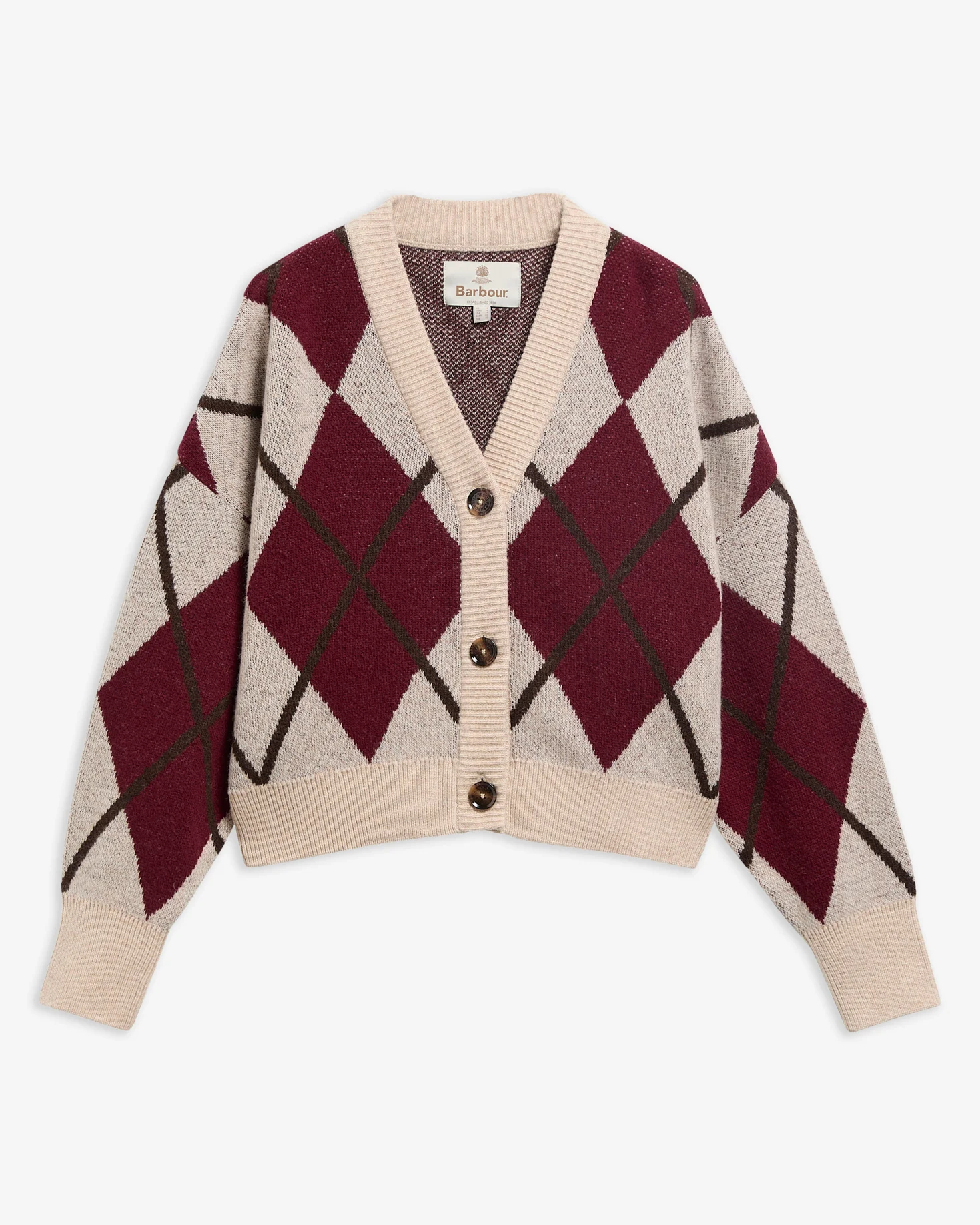 Cardigan misto lana Harleigh con motivo a rombi LKN1842 LKN MI11 BARBOUR Multi 