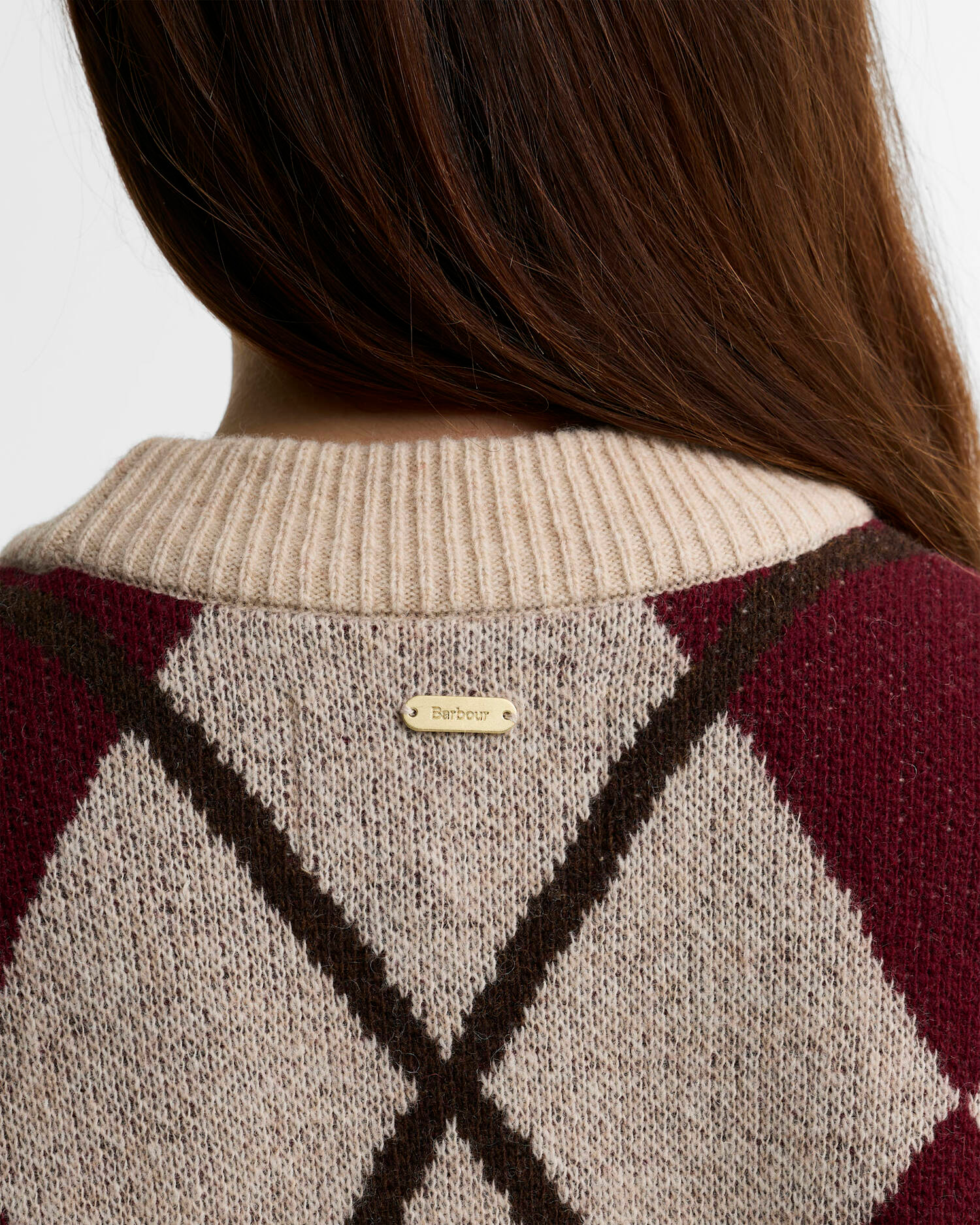 Cardigan misto lana Harleigh con motivo a rombi LKN1842 LKN MI11 BARBOUR Multi 