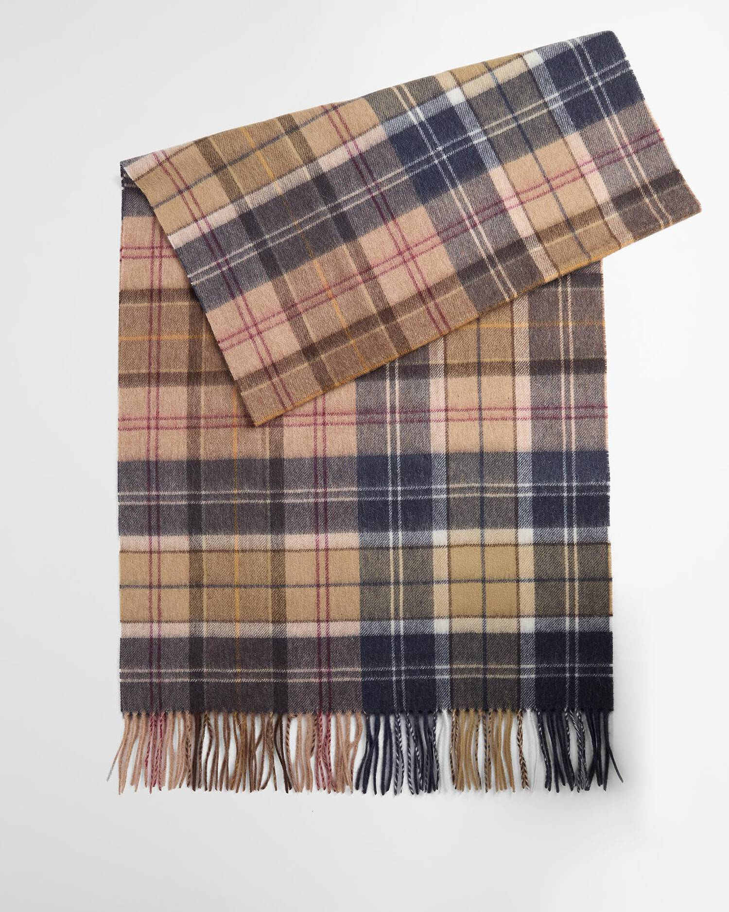 Sciarpa con motivo tartan in lana d'agnello Serena LSC0477 LSC TN39 BARBOUR Birchwood/muted tartan 