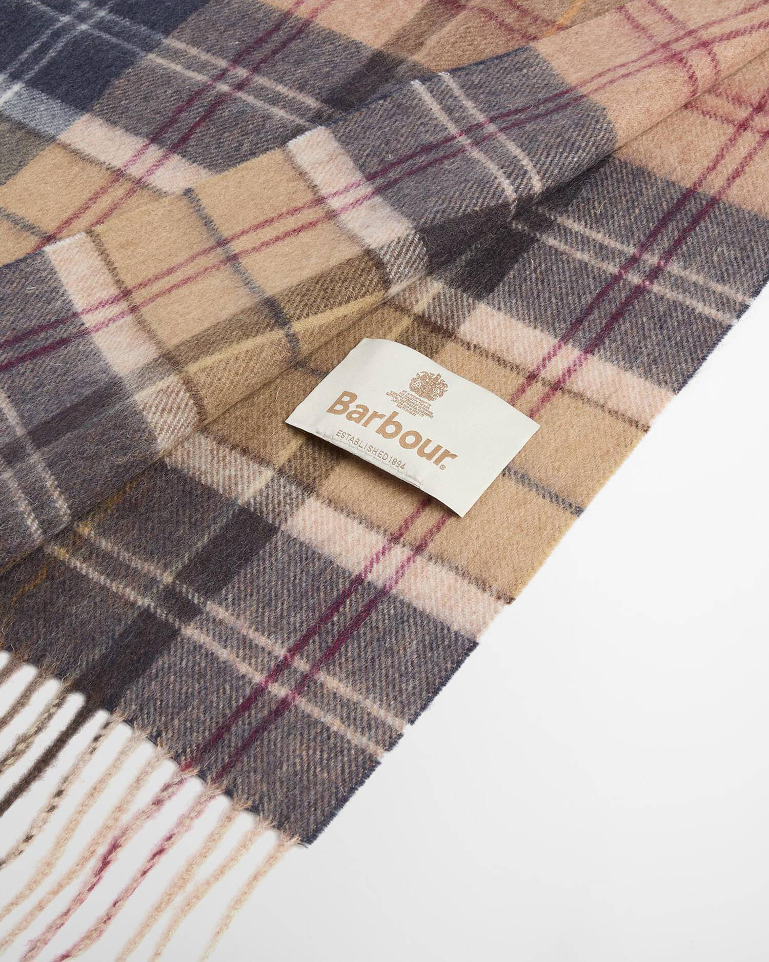Sciarpa con motivo tartan in lana d'agnello Serena LSC0477 LSC TN39 BARBOUR Birchwood/muted tartan 