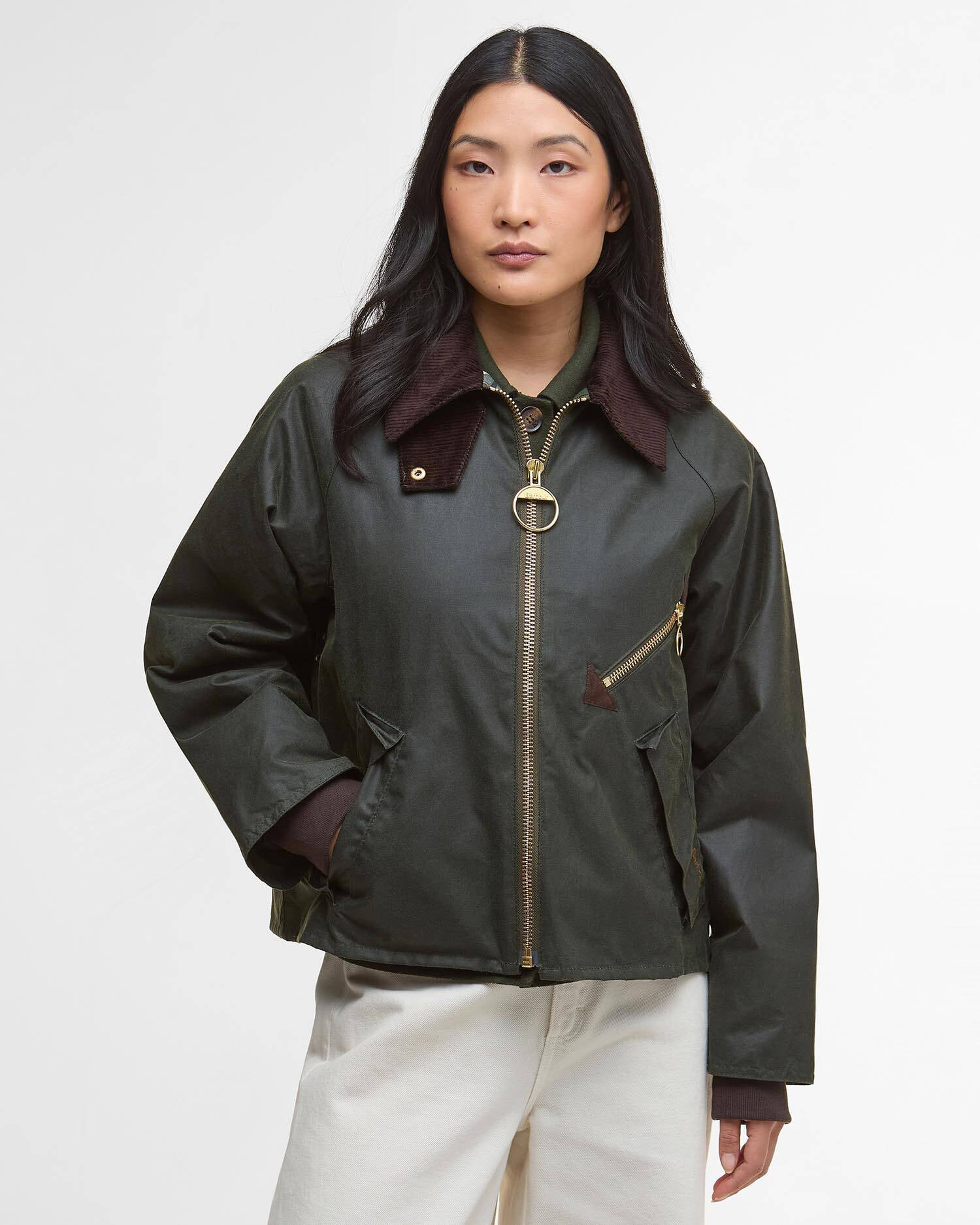 Giacca cerata Arlene LWX1482 LWX OL52 BARBOUR Fern ancient 