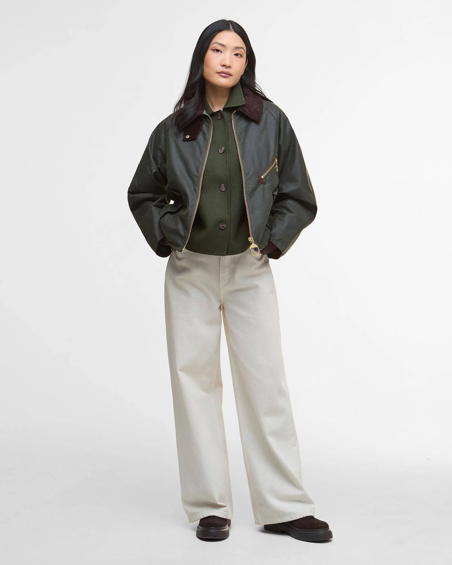 Giacca cerata Arlene LWX1482 LWX OL52 BARBOUR Fern ancient 