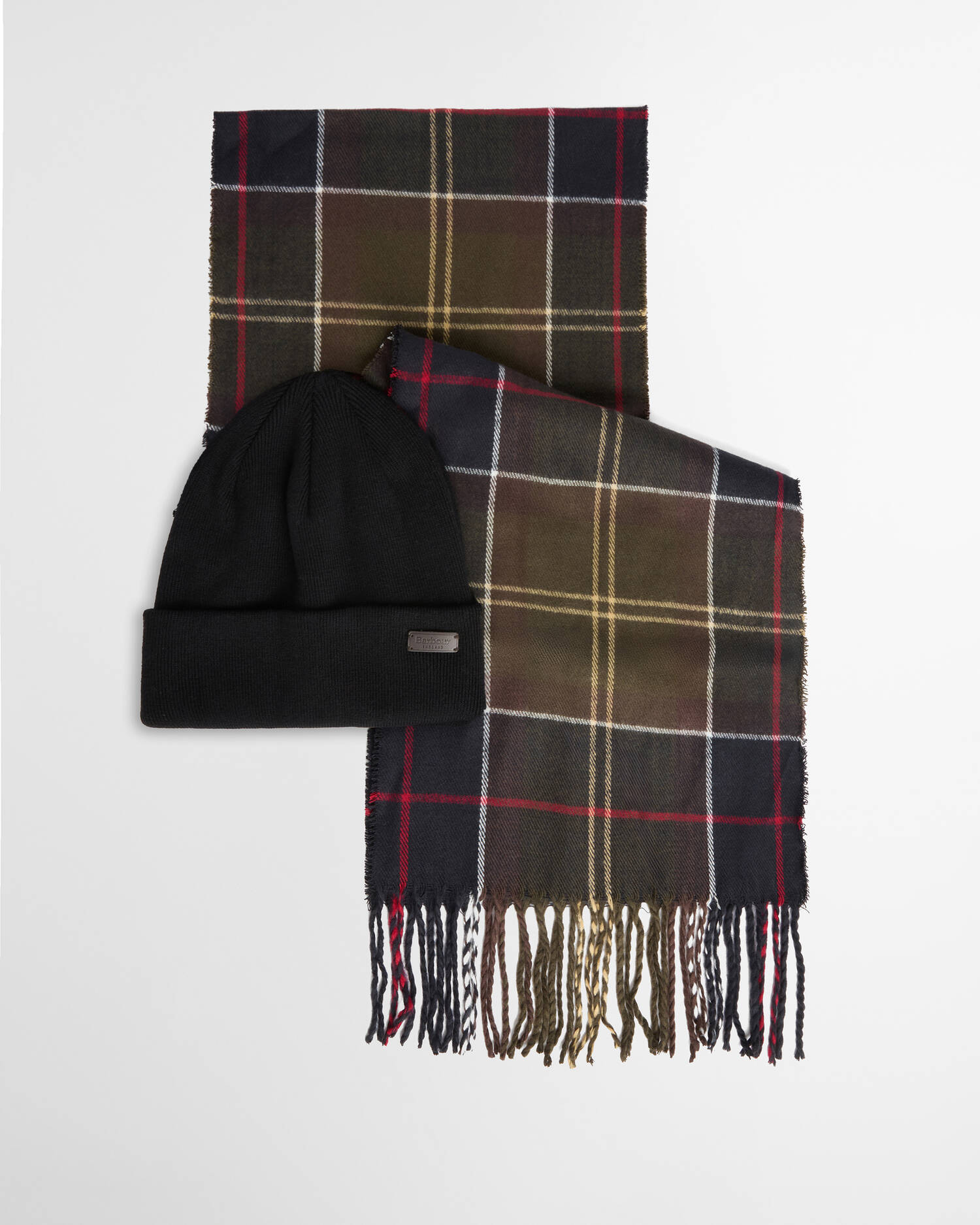 Set regalo con berretto Swinton e sciarpa Galingale MGS0079 MSG TN11 BARBOUR Classic tartan 