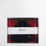 Set regalo con berretto Swinton e sciarpa Galingale MGS0079 MSG TN69 BARBOUR Winterberry tartan 