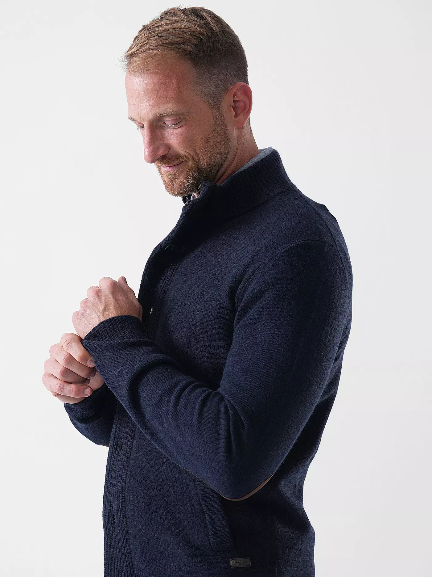 Maglia con zip e bottoni MKN0731 MKN NY91 BARBOUR Navy 