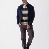Maglia con zip e bottoni MKN0731 MKN NY91 BARBOUR Navy 