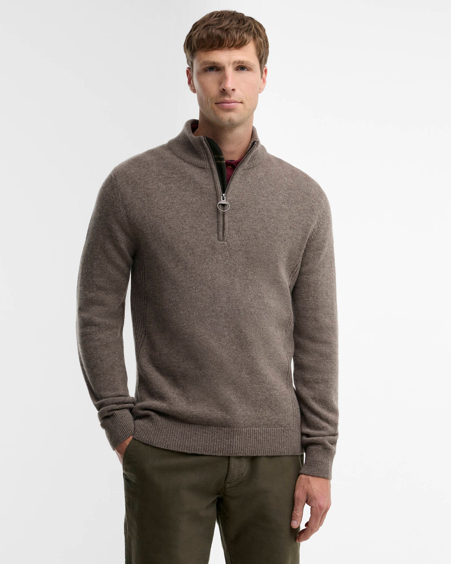 Maglia con mezza zip MKN0837 MKN OL76 BARBOUR Military marl 
