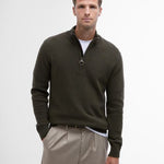 Maglia con mezza zip MKN0837 MKN OL91 BARBOUR Olive marl 