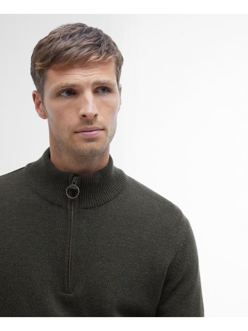 Maglia con mezza zip MKN0837 MKN OL91 BARBOUR Olive marl 