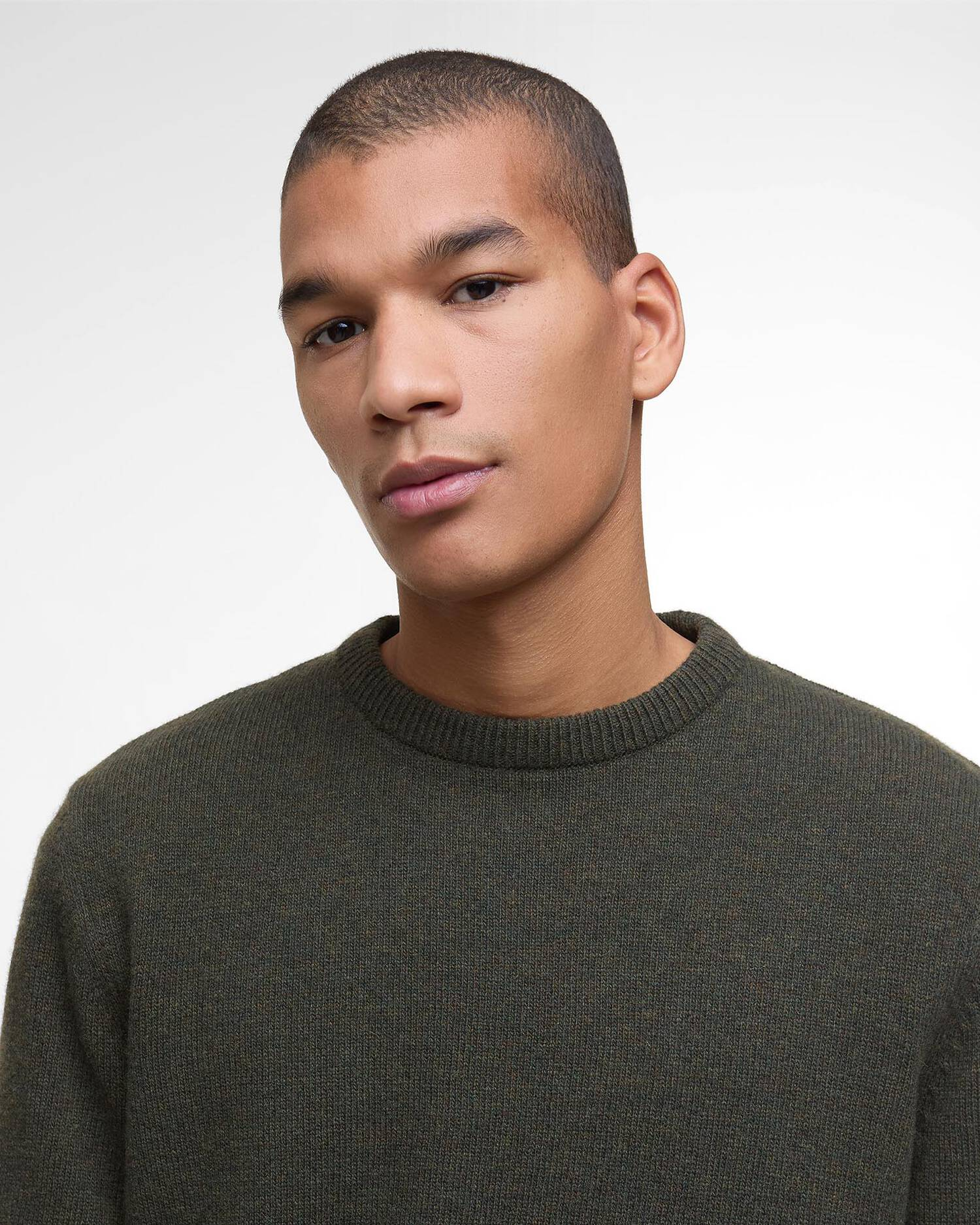 Maglione girocollo Holden MKN1576 MKN OL91 BARBOUR Olive marl 