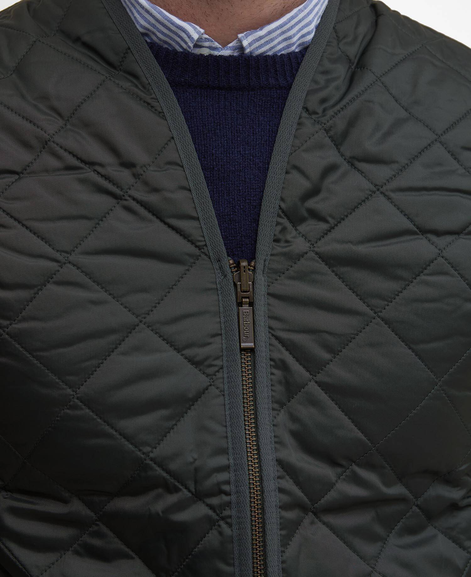 Gilet trapuntato/fodera con zip MLI0001 MLI GN92 BARBOUR Olive/classic 