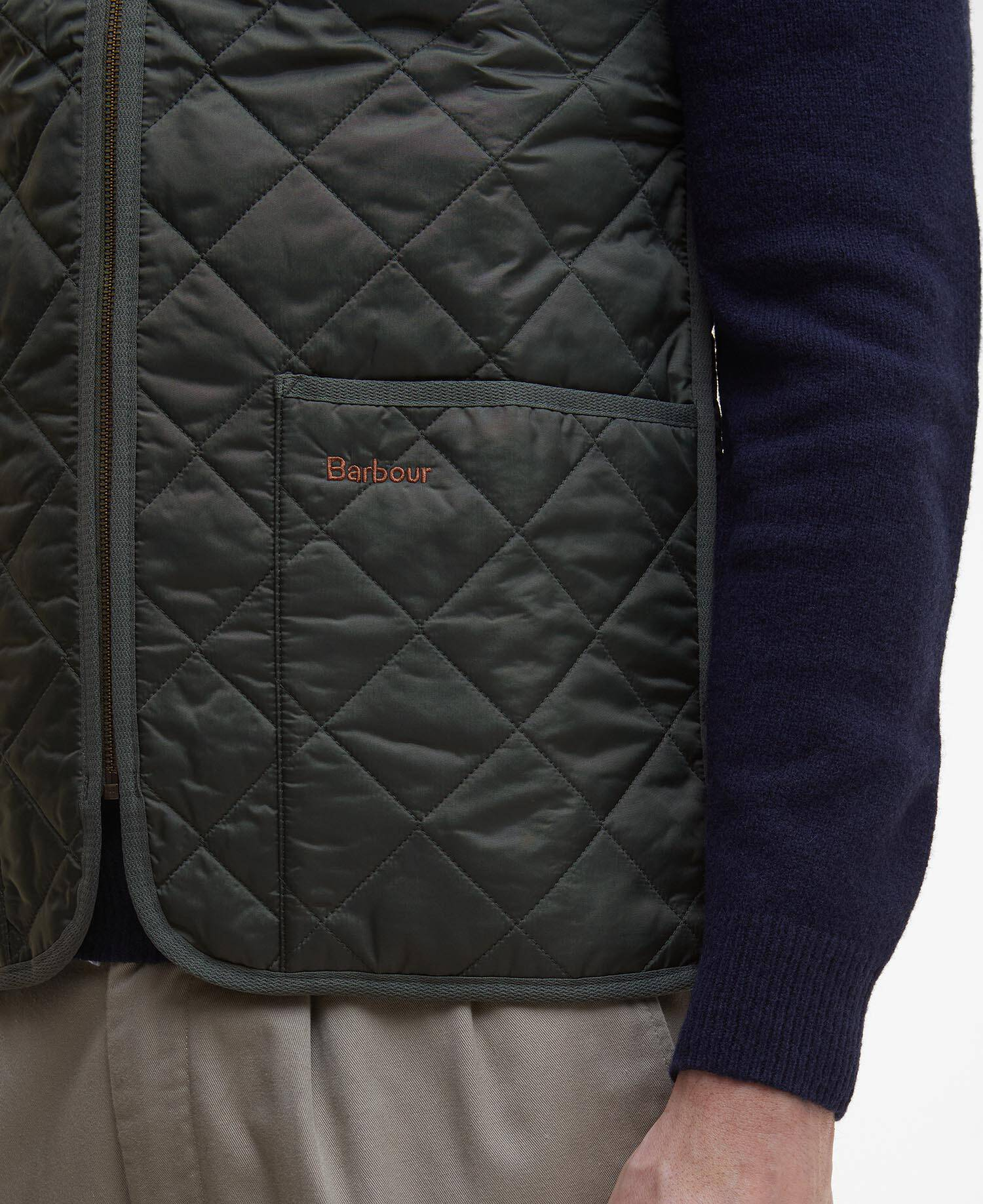 Gilet trapuntato/fodera con zip MLI0001 MLI GN92 BARBOUR Olive/classic 
