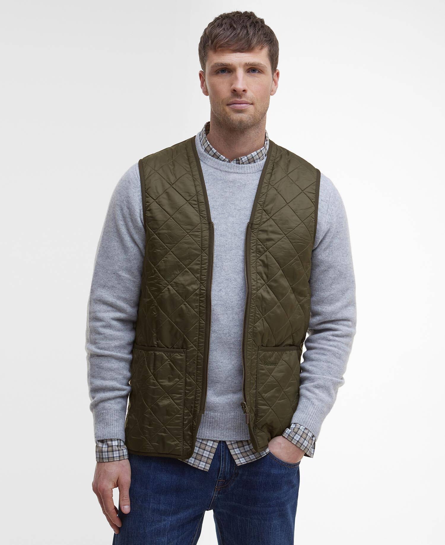 Gilet trapuntato/fodera con zip Polarquilt MLI0002 MLI OL91 BARBOUR Olive 