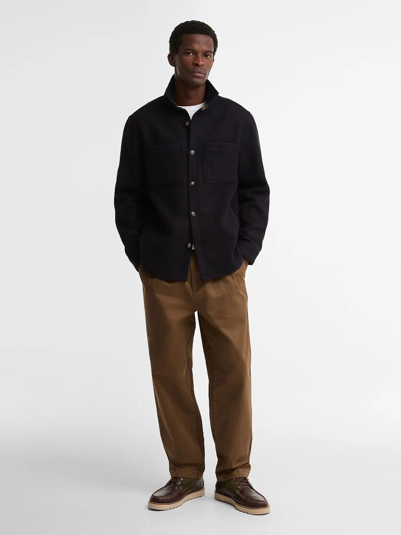 Overshirt in lana MOS0510 MOS NY72 BARBOUR Navy marl 