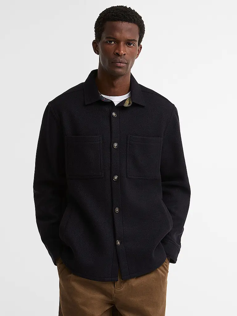 Overshirt in lana MOS0510 MOS NY72 BARBOUR Navy marl 