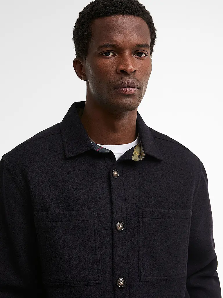 Overshirt in lana MOS0510 MOS NY72 BARBOUR Navy marl 