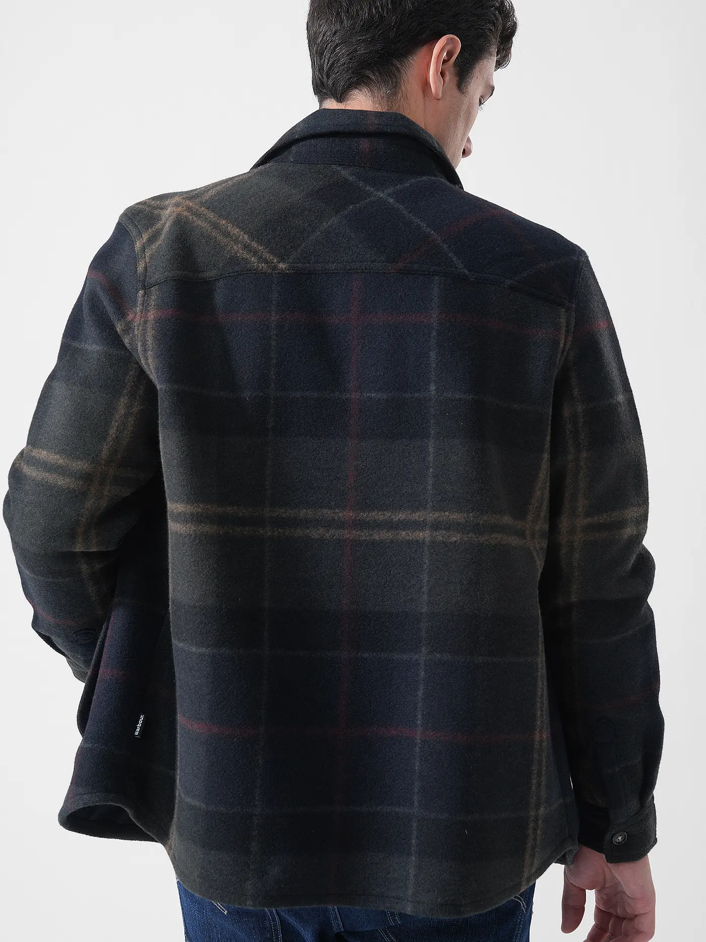 Overshirt in lana MOS0511 MOS TN43 BARBOUR Shadow classic tartan 