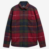 Overshirt in lana MOS0511 MOS TN69 BARBOUR Winter berry tartan 