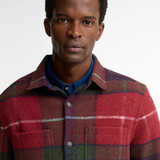 Overshirt in lana MOS0511 MOS TN69 BARBOUR Winter berry tartan 