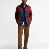 Overshirt in lana MOS0511 MOS TN69 BARBOUR Winter berry tartan 