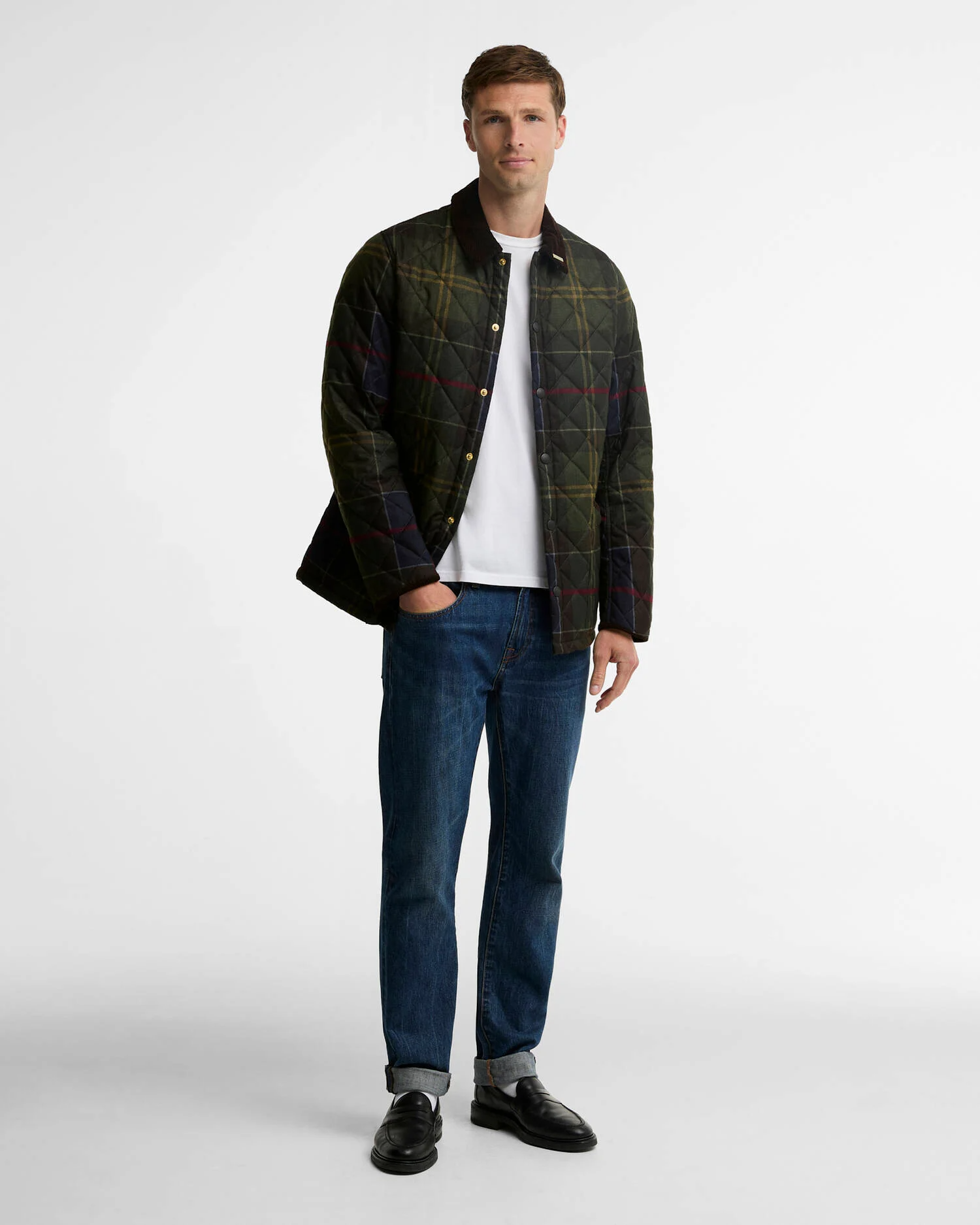 Giacca trapuntata Heritage Liddesdale in tartan Icons MQU1909 MQU TN14 BARBOUR Classic tartan 