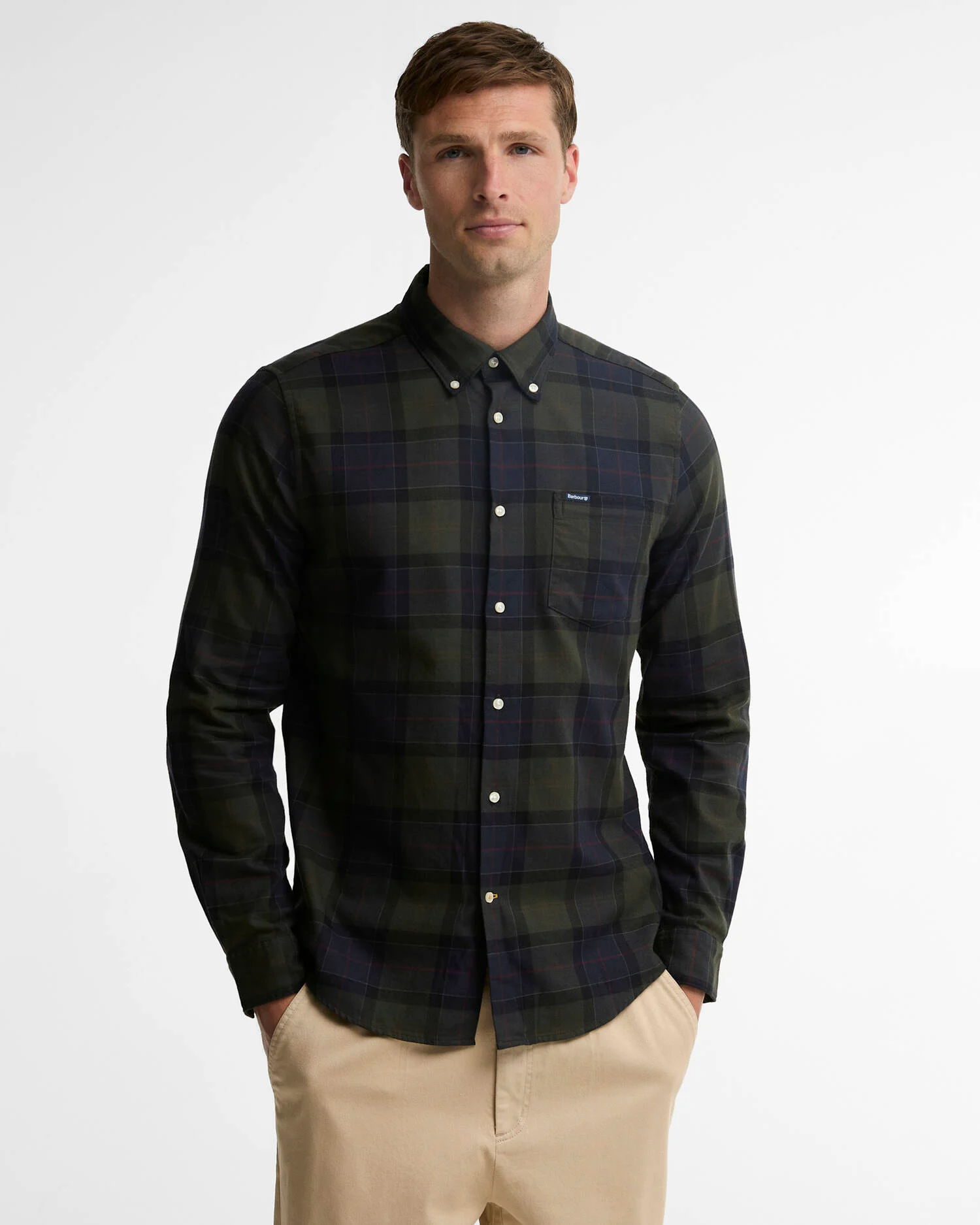 Camicia Fortrose taglio sartoriale MSH4991 MSH TN43 BARBOUR Shadow classic tartan 