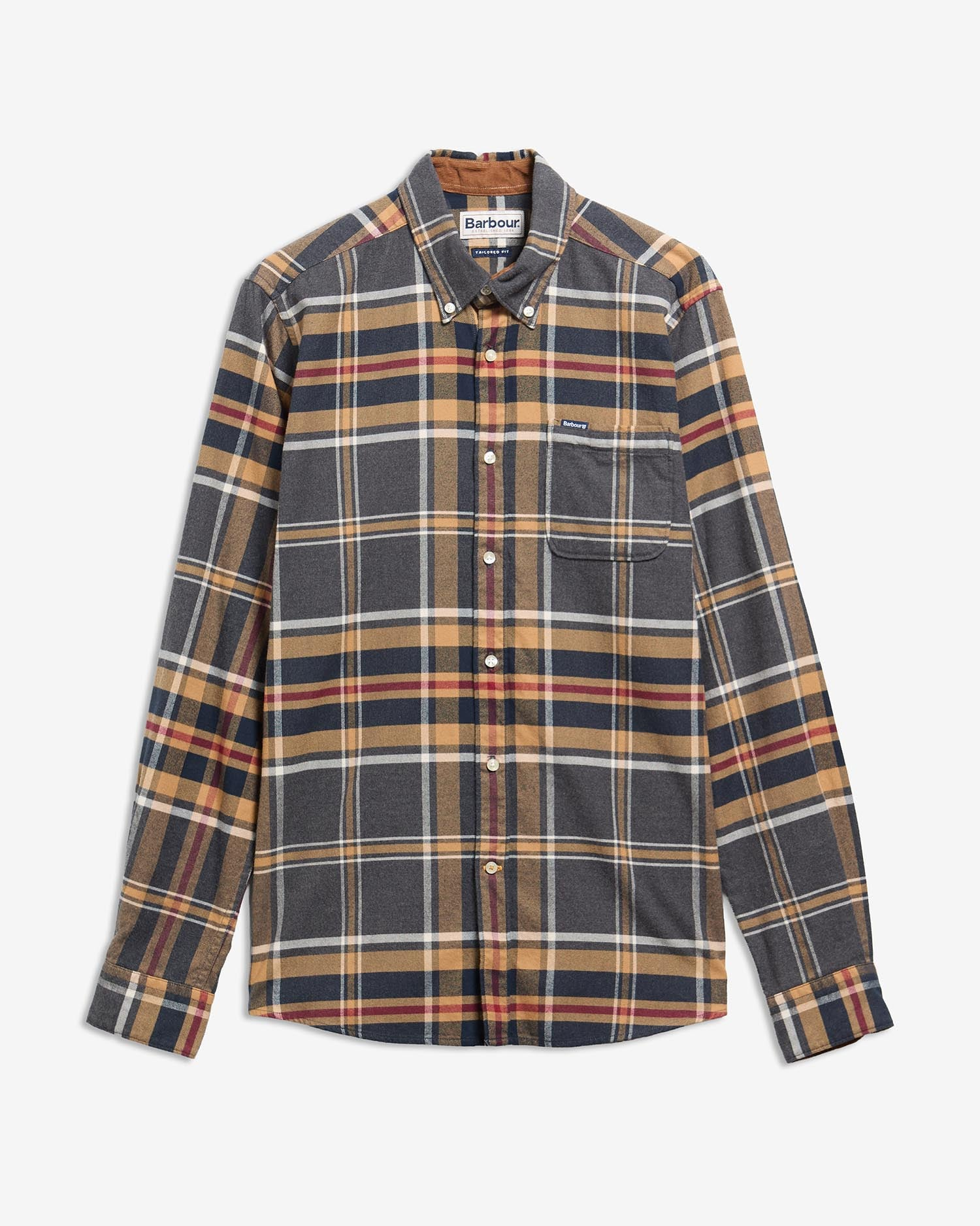 Camicia a quadri dal taglio sartoriale Ronan MSH5037 MSH GY52 BARBOUR Grey marl 