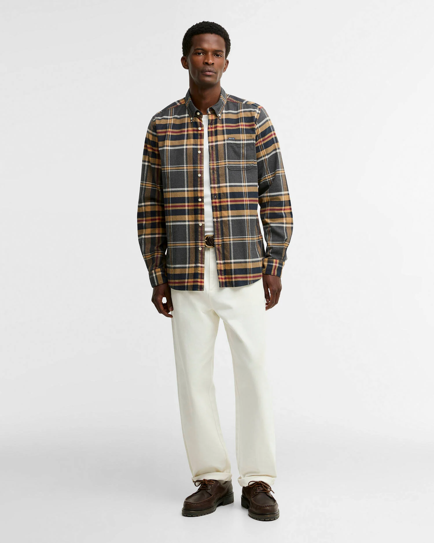 Camicia a quadri dal taglio sartoriale Ronan MSH5037 MSH GY52 BARBOUR Grey marl 