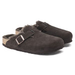 Sabot in suede con pelliccia BOSTON SHEARLING 1020529 MOCCA BIRKENSTOCK Mocca 